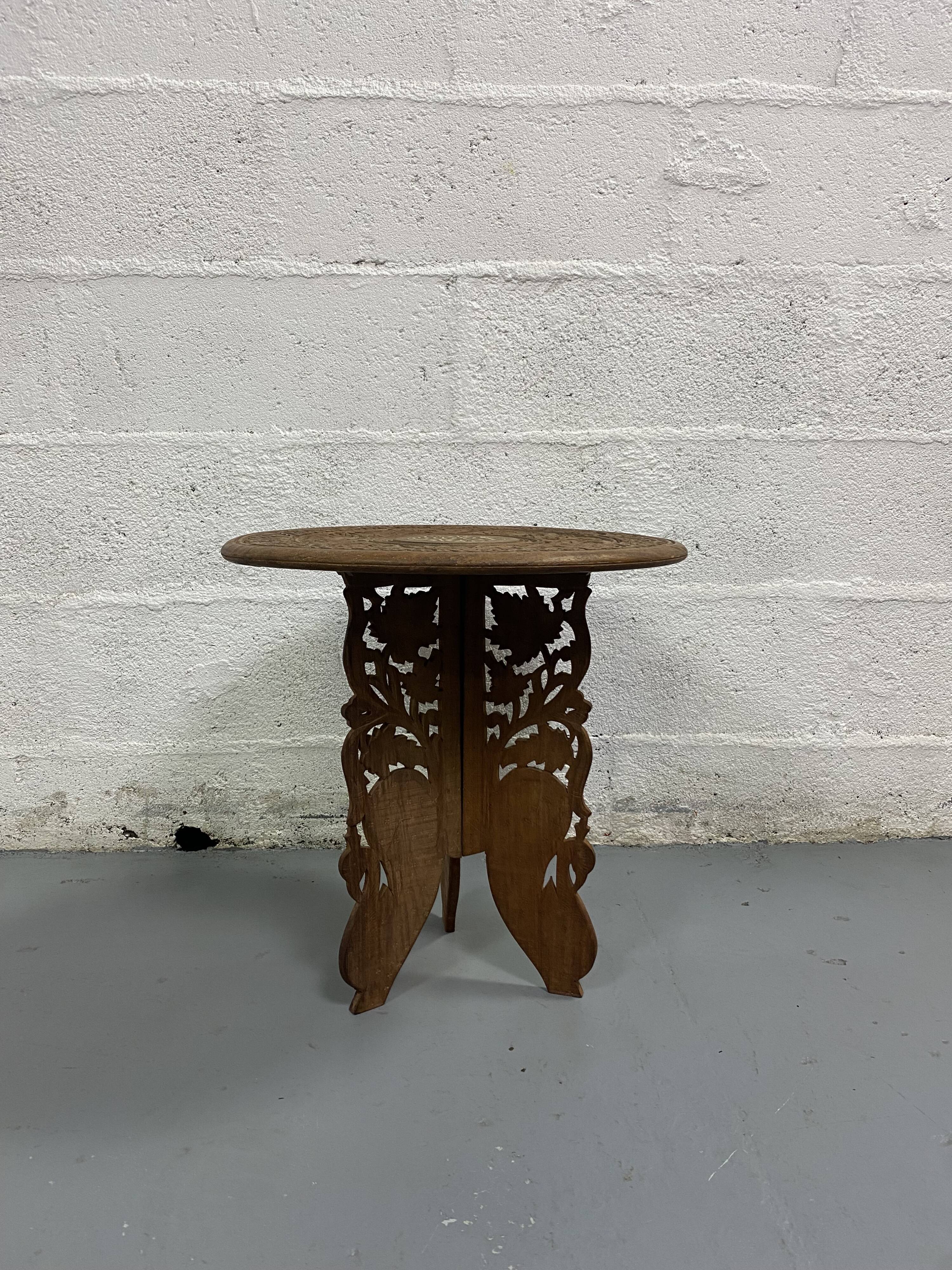 Anglo-Indian carved side table