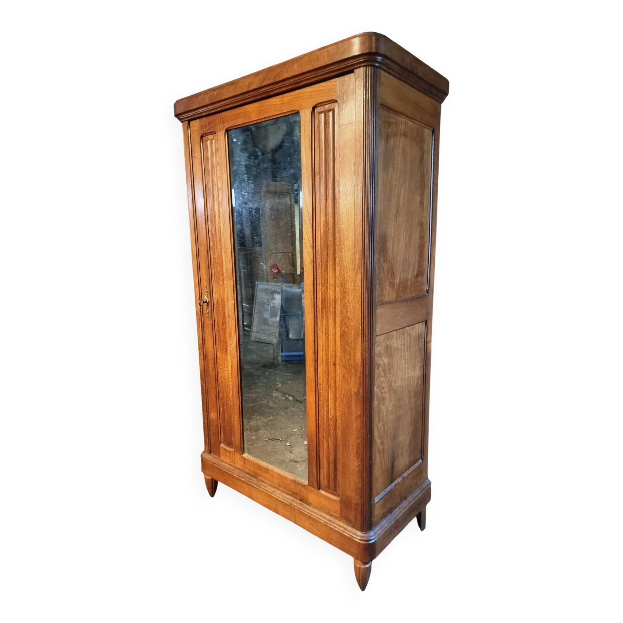 French antique oak wardrobe from the 1930s.