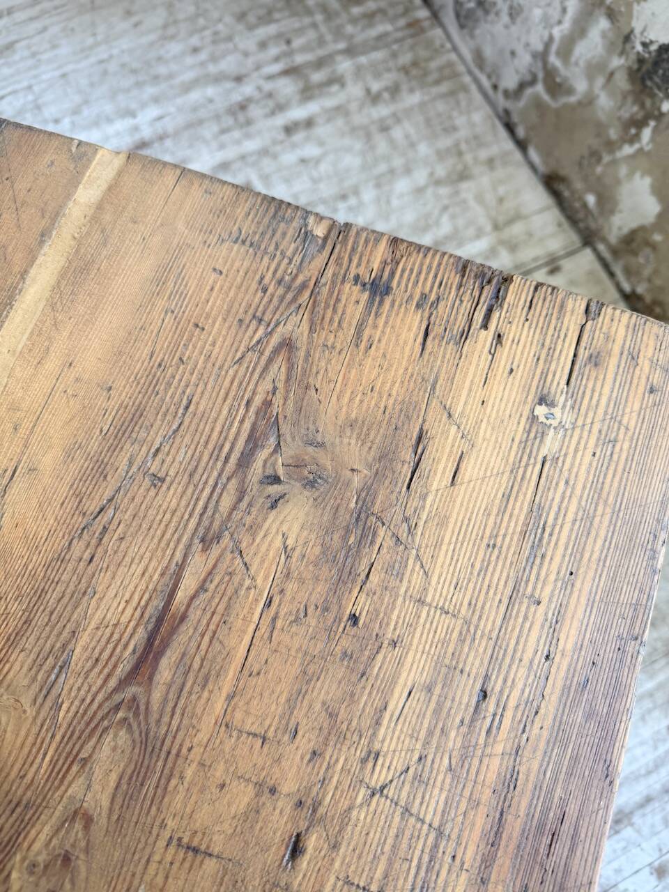 50s pine and oak farmhouse table 2.5m