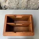 wooden index card box for office