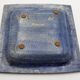 DECORATIVE CERAMIC DISH SIGN GEORGES PELLETIER GEOMETRIC DRAWING BLUE AND GOLD COLLECTION