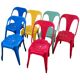Suite de 6 Chaises style Tolix Multicolores  Design industriel