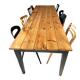 Solid wood farmhouse table for 10 people, 276 cm.
