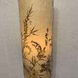 Lampadaire avec abat jour en fleurs séchées