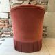 Fauteuil crapaud velours rose framboise