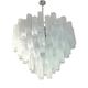 Large Venetian White Alabastro Tronchi Murano Glass Chandelier by Simoeng