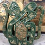 Alcohol vase, porcelain, Kangxi style, Green family, circa 1900