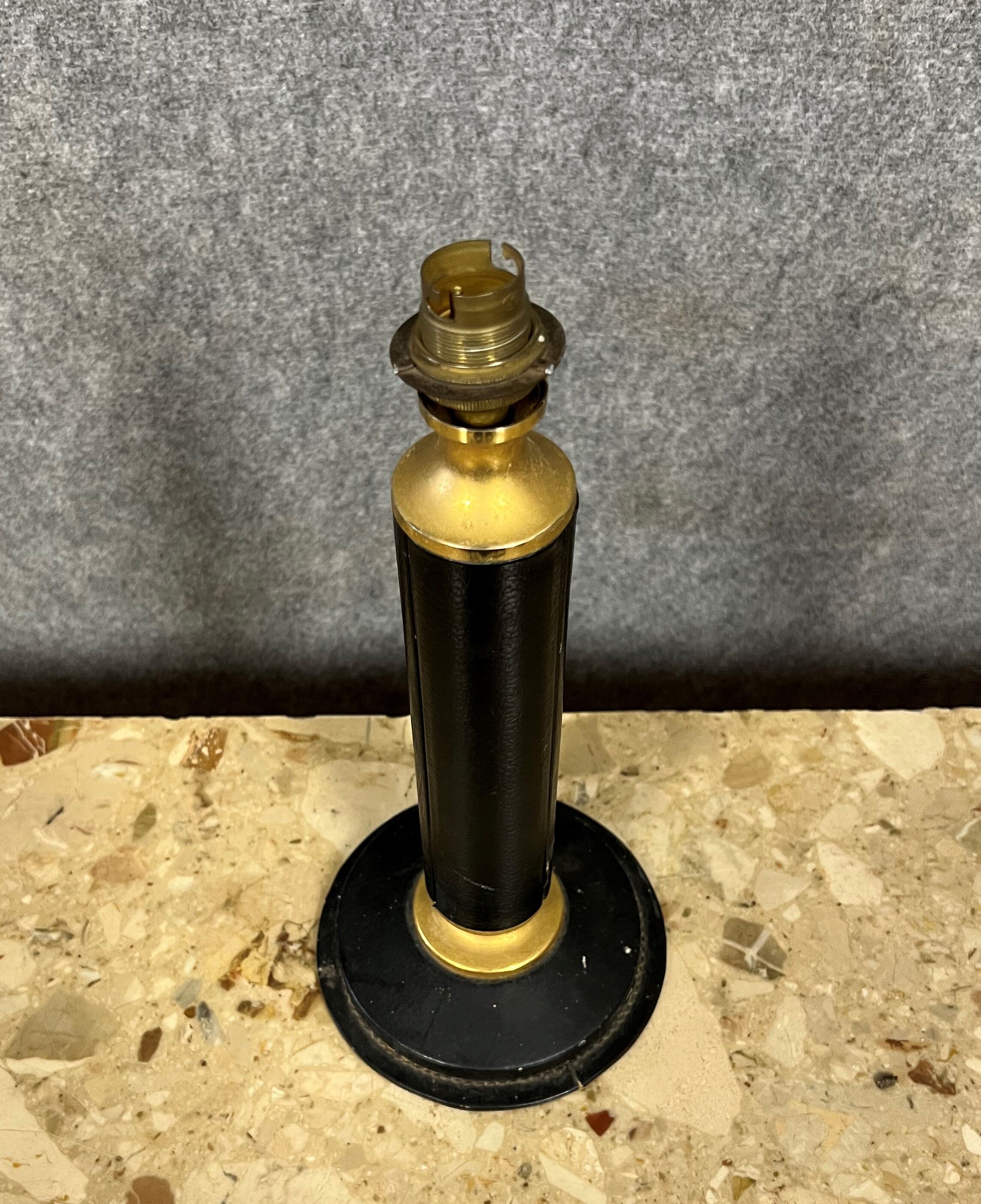 Le Tanneur, vintage leather lamp from the 50s