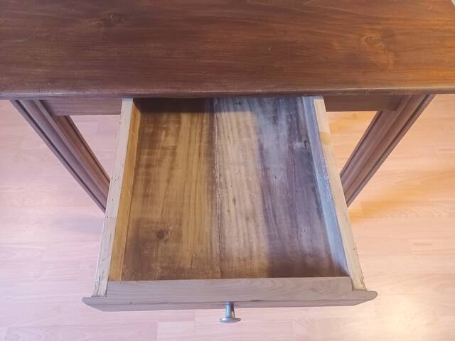 Table bureau ou table d’appoint art déco années 1930 vintage bois massif