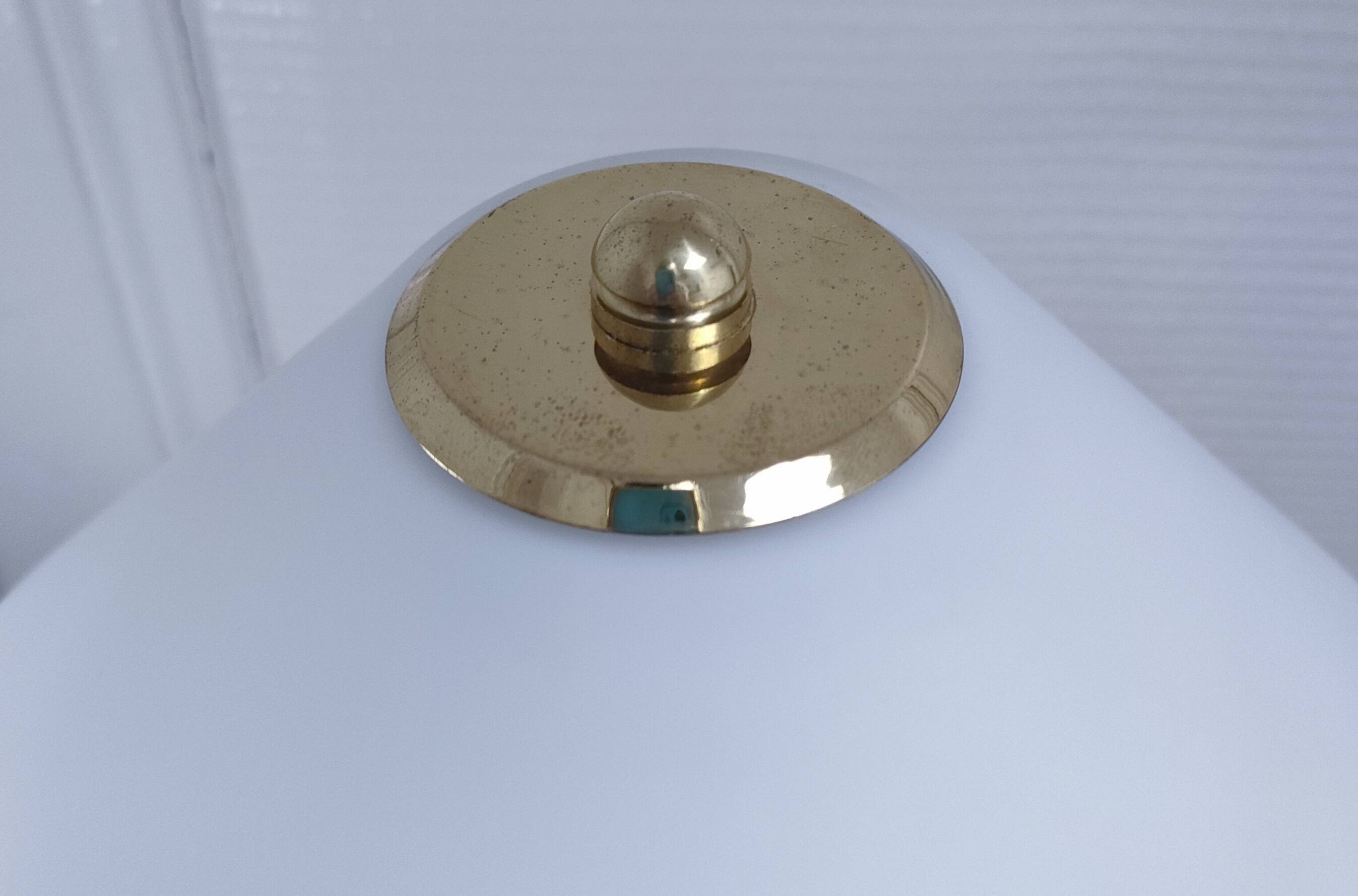 Articulated reading floor lamp in gold metal from the 90s