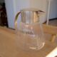 Glass and metal carafe of over 2 litres
