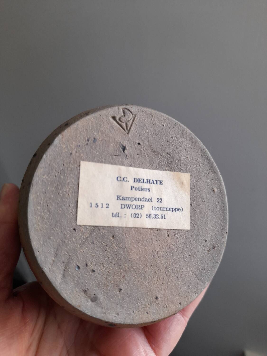 Delhaye ceramic stoneware vase