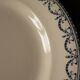 Plat rond Terre de Fer bleu Salins Guirlandes Louis XVI