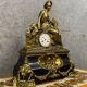 Pendule époque Napoléon III en bronze doré et marbre circa 1850