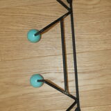 Coat rack 4 balls blue years 50