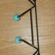 Coat rack 4 balls blue years 50