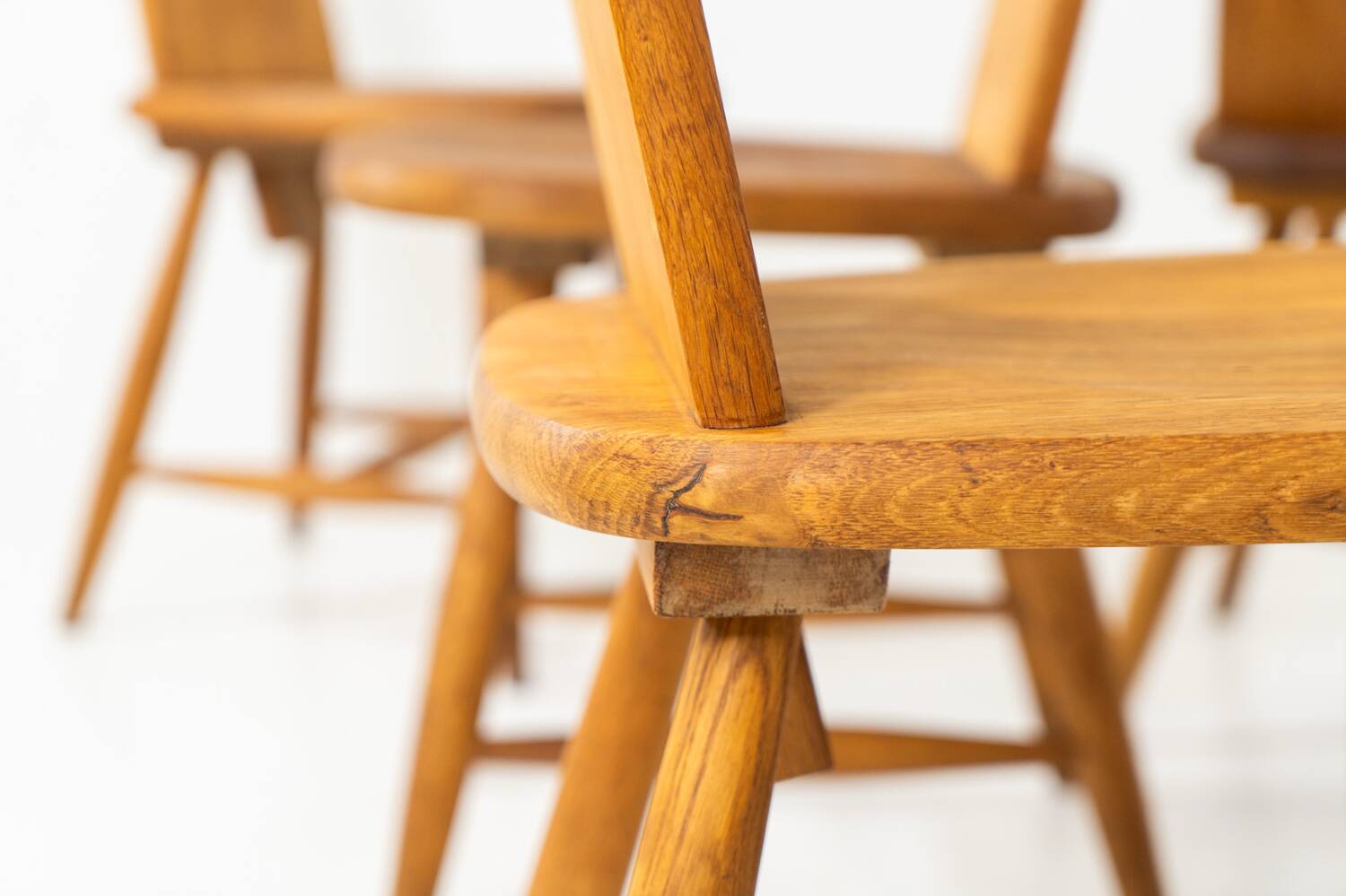 Ensemble de six rares chaises à repas « Pirtti » par Eero Aarnio pour Laukaan Puu