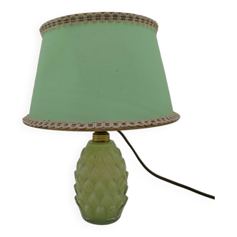 Glass pineapple lamp with matching lampshade
