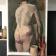 Tableau ancien femme nue