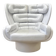 fauteuil Elda vintage de Joe Colombo en cuir blanc