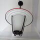 Metal and opaline lantern suspension from the 1960s.