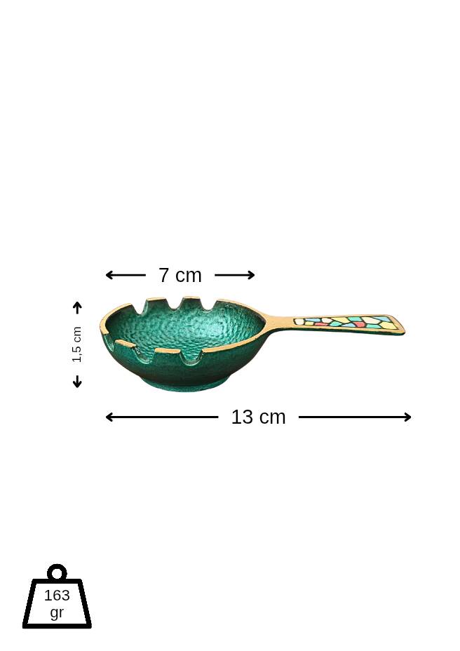 Mosaic and Brass Ashtray from the 1960s