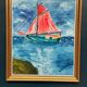 Original Swedish Oil on Panel – “Sailboat on the Water” by U. Ekshard – Signed – Dated 1971 – Vintage & Framed