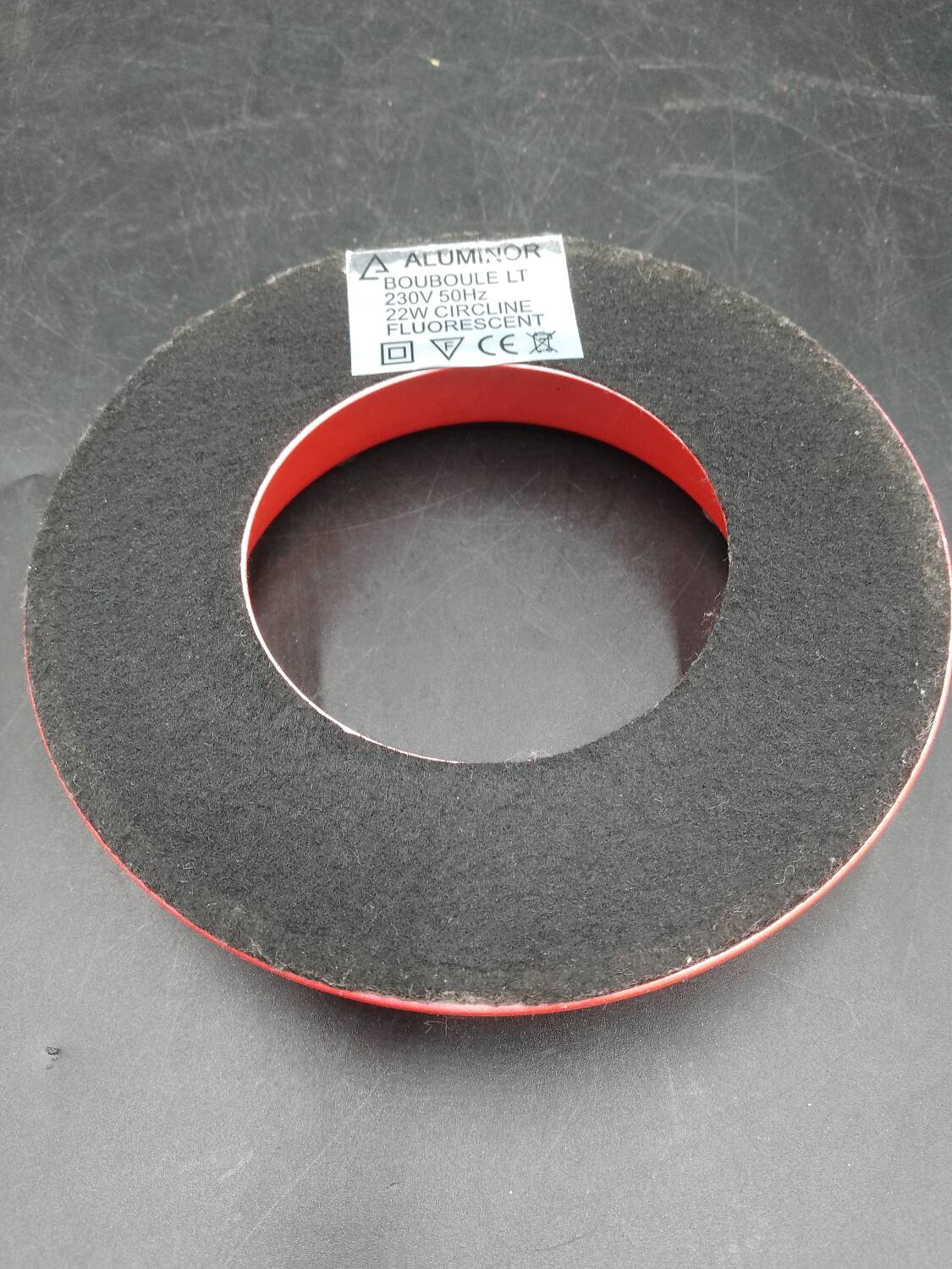 Rare vintage & designer red metal bouboule aluminor mood table lamp