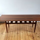 Vintage Scandinavian teak coffee table Trioh 1960s