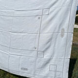 Embroidered linen tablecloth
