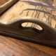 Pyrograved wooden platter - Asian decor