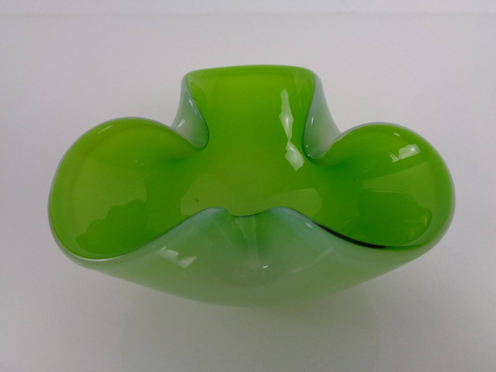 Green Sommerso Murano Glass Ashtray, Italy, 1960s