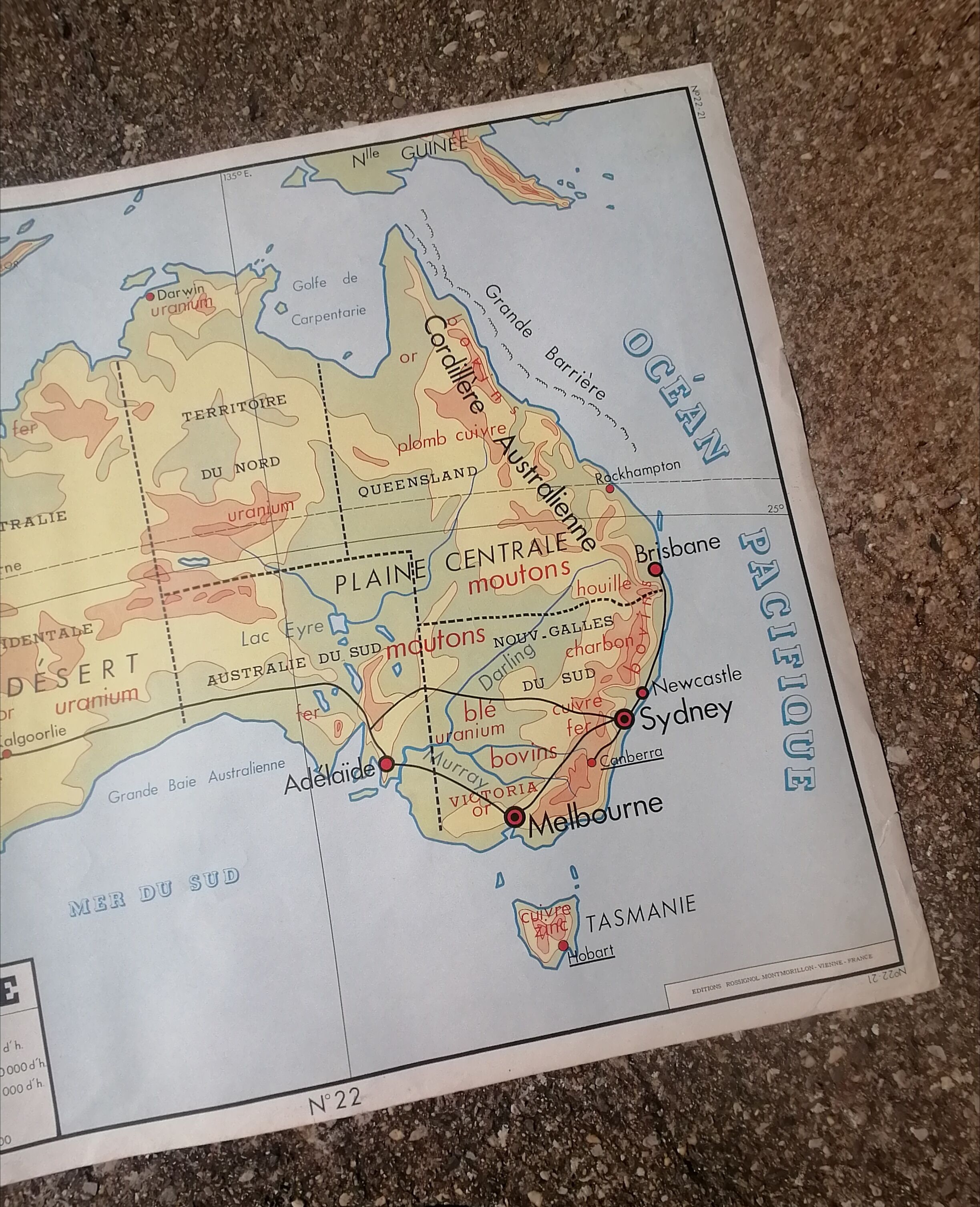 Educational poster Rossignol Australia and New World.