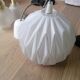 Vintage origami glass globe pendant light