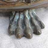 UMBRELLA HOLDER in copper with decoration in repelled CHERUBIN PUTTI ANGELOT, copperware XIX th century