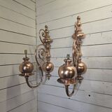 19th century copper wall lights (large models)