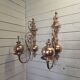 19th century copper wall lights (large models)