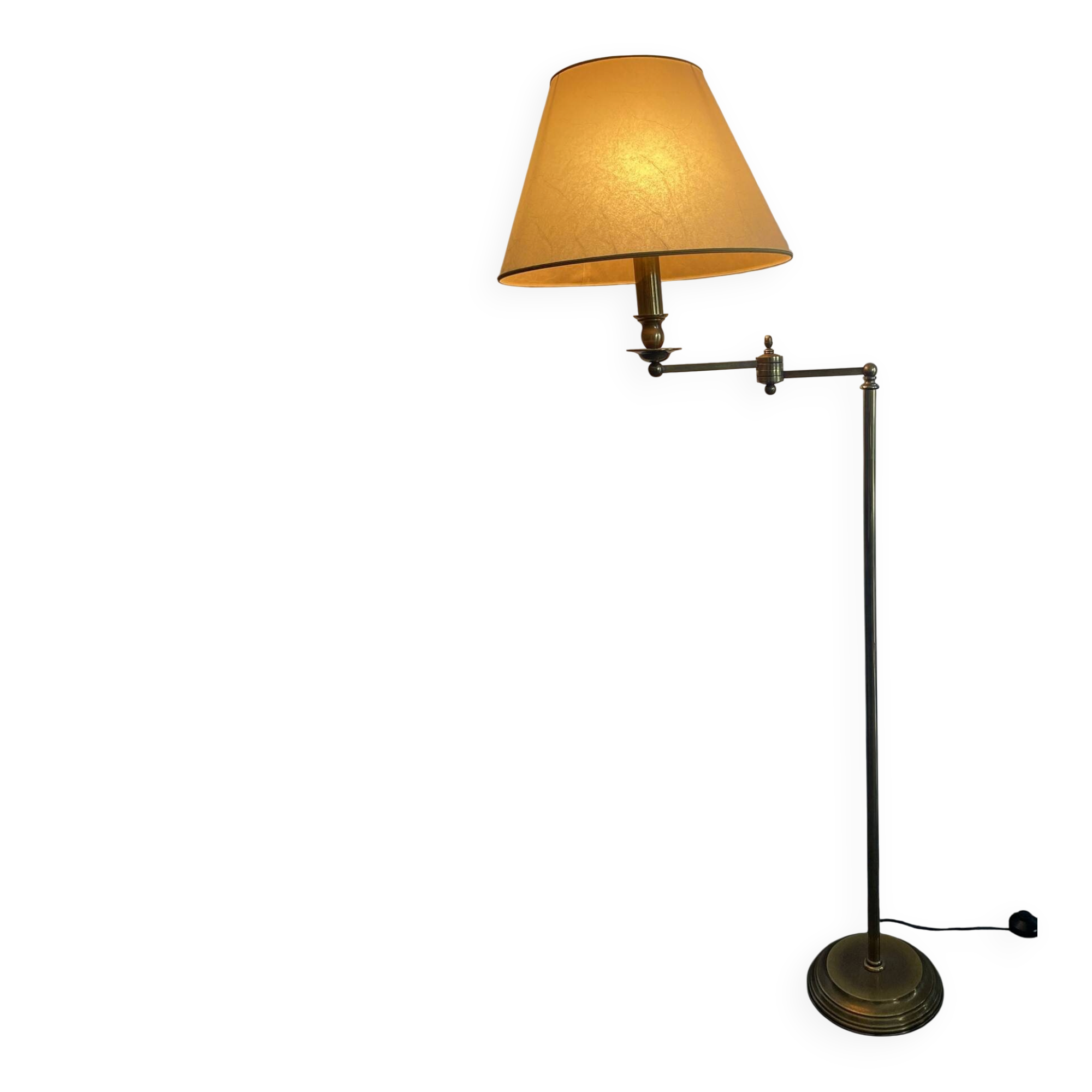 Reading lamp, floor lamp, adjustable arm lamp.