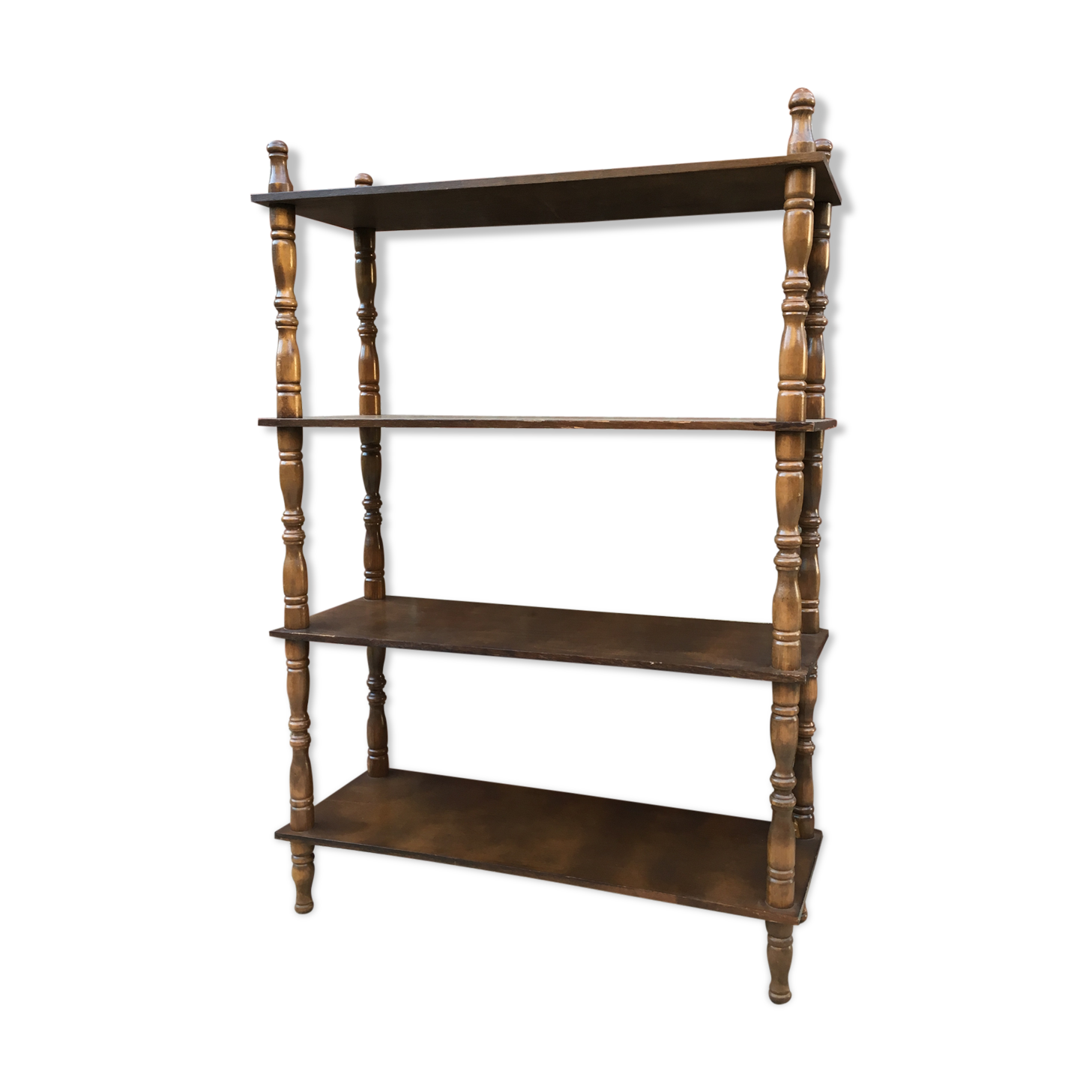 Étagère bibliothèque vintage en bois