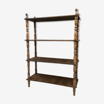 Vintage wooden library shelf