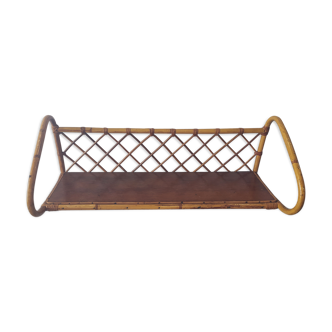 Vintage rattan shelf