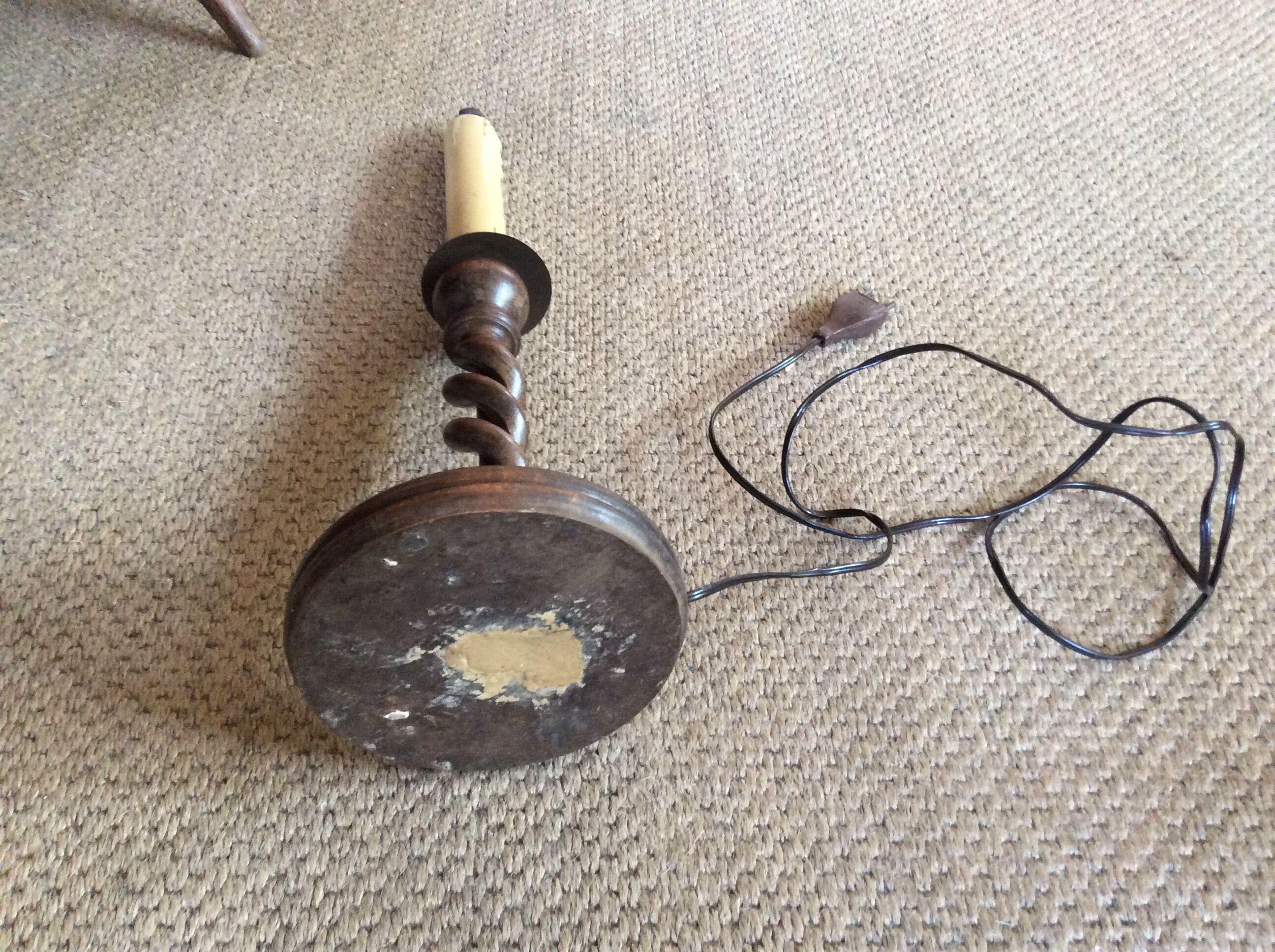 Wooden lamp foot