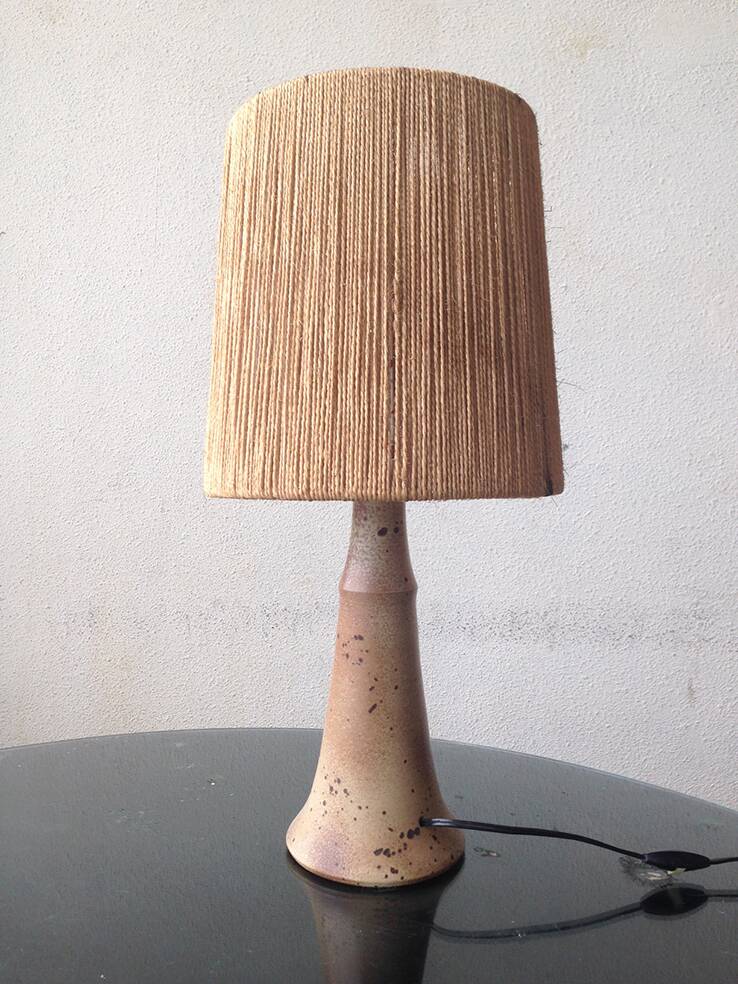 Lamp e, Stoneware 1950 La Borne Ceramic
