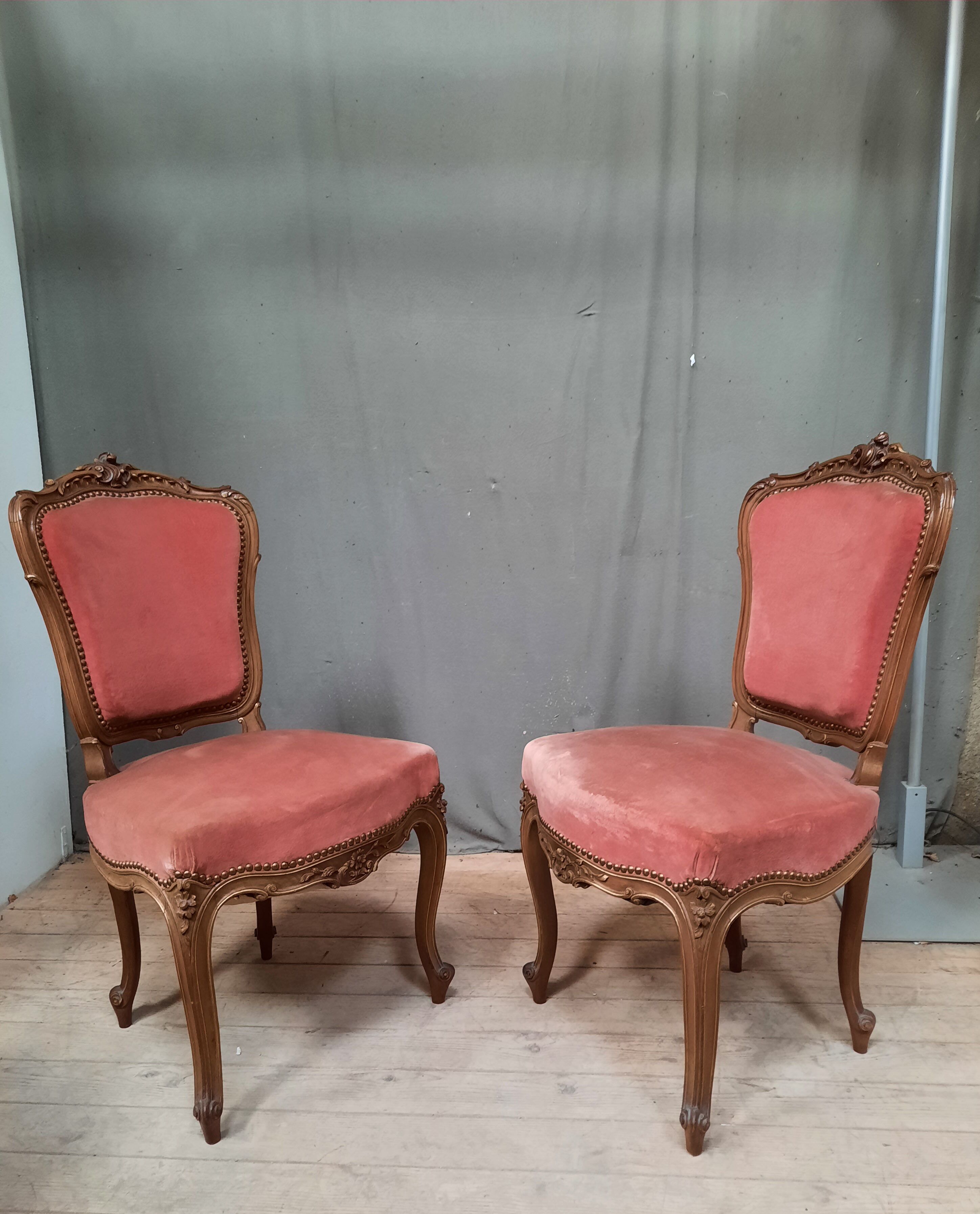 Pair of Louis XV style chairs