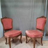 Paire de chaises de style Louis XV
