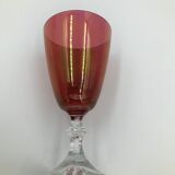 5 verre à pieds vintage multicolore