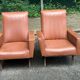 2 club chairs from the 1950s in cognac leather.