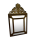 Miroir à parclose en laiton repoussé XIXème - 65x39cm