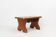 French Rustic Low Church Stool in Terracotta Painted Wood, 1890s