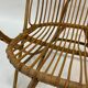 Fauteuil en rotin vintage par Dirk van Sliedregt Rohe Noordwolde 1960 des Pays-Bas